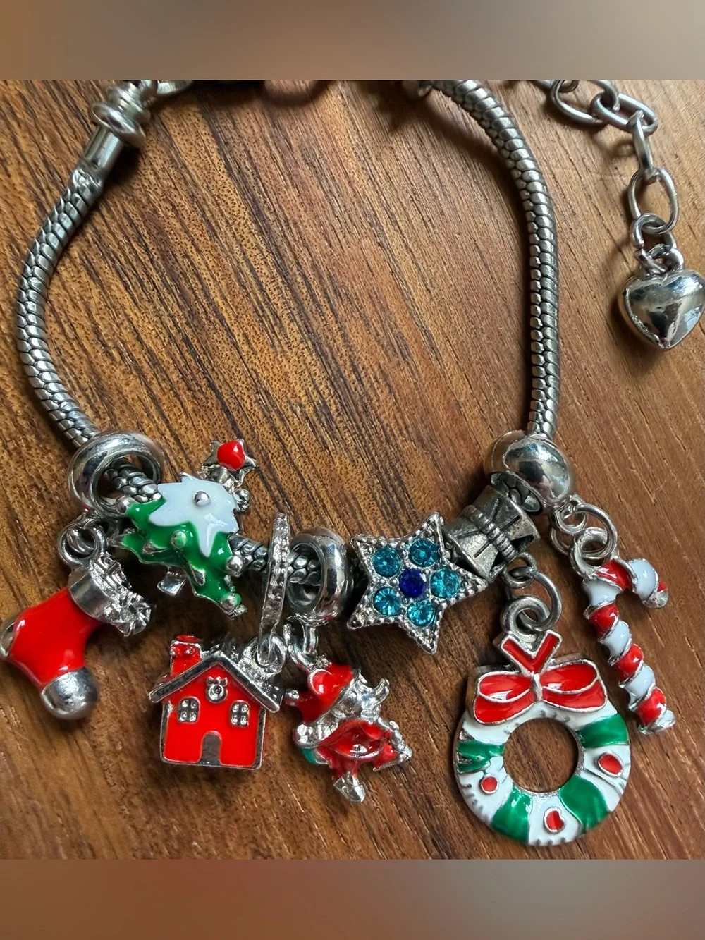 Kenneth Cole Christmas Holiday Charm Bracelet Santa Star Stocking Tree Wreath